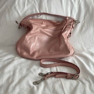 Coach pink leather handbag
